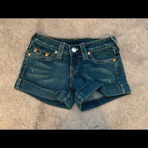 True religion cuffed shorts size 26